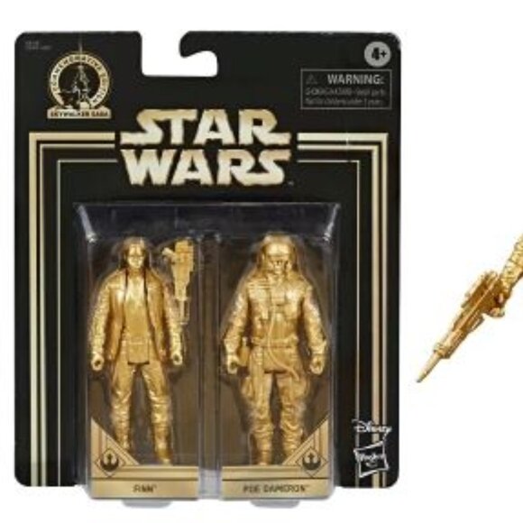 NEW!! Star Wars Commemorative Edition Skywalker Saga GOLD! Finn and Poe Dameron - Picture 1 of 7